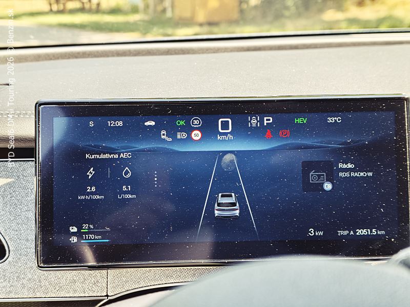 BYD, cinske auto, Seal, benzin.sk test auta, hybrid, spotreba