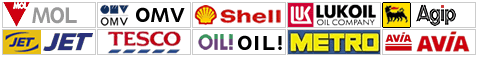 MOL, OMV, Shell, LUKOIL, Agip, JET, TESCO, OIL!, METRO, AVIA